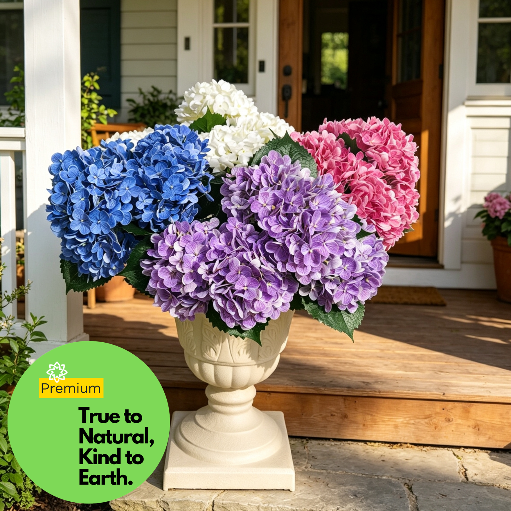 Real Touch Faux Hydrangea Bush