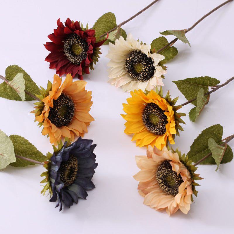 17" Retro Sunflower Stems