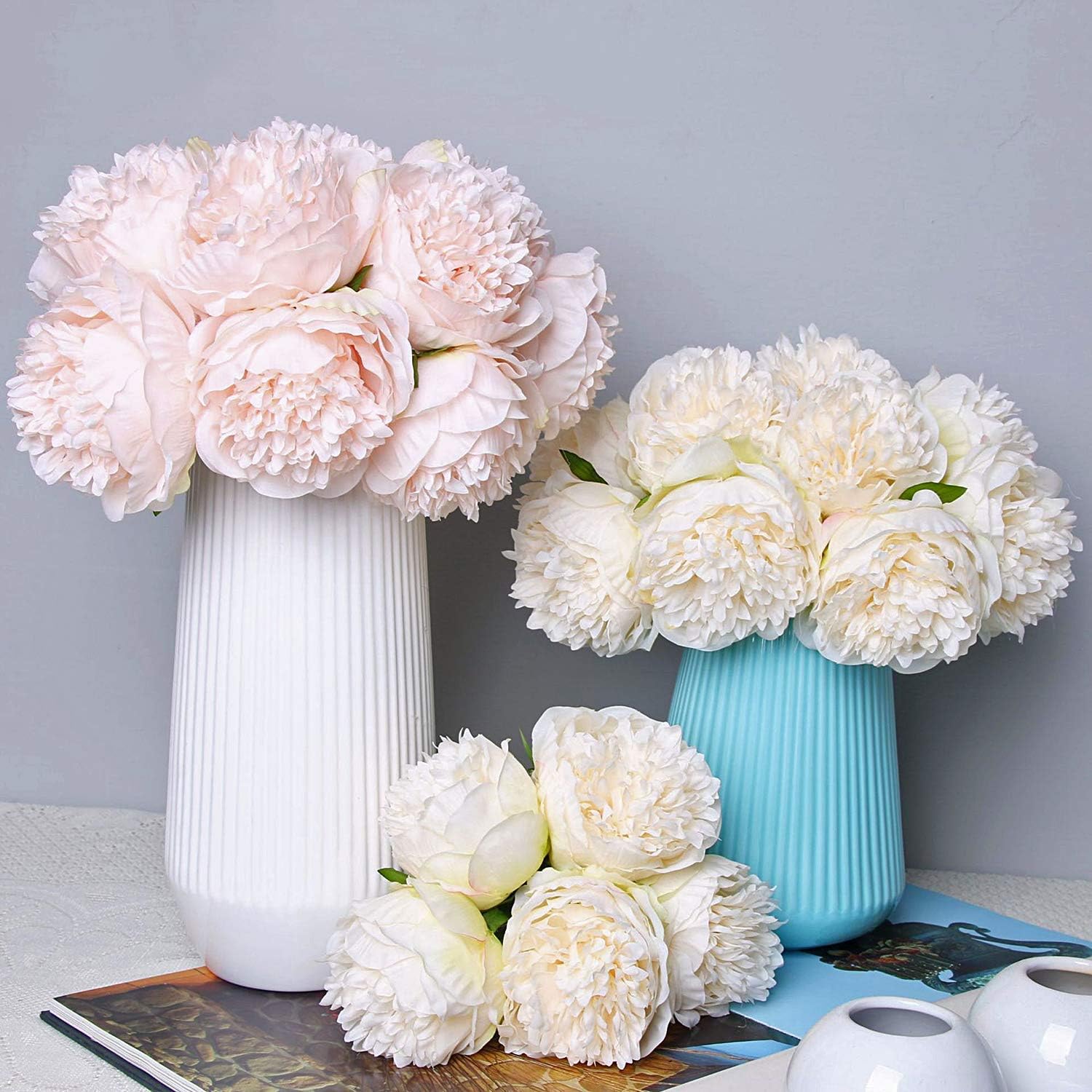 Bulk 11.8" Faux Peonies Bouquets